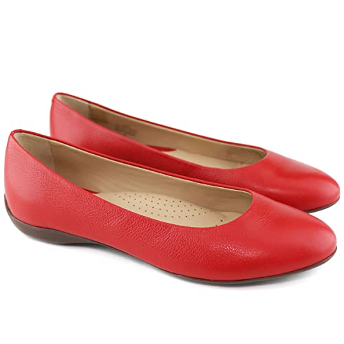 Image of Women's Genuine Leather Comfort Slip on Ballet Flats