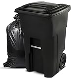 TWEEZTY 64 Gallon Heavy Duty Trash Can - Durable Plastic Garbage Bin with Lid and Wheels - Rugged Outdoor Waste Container for Residential, Commercial, Indoor, and Curbside Use