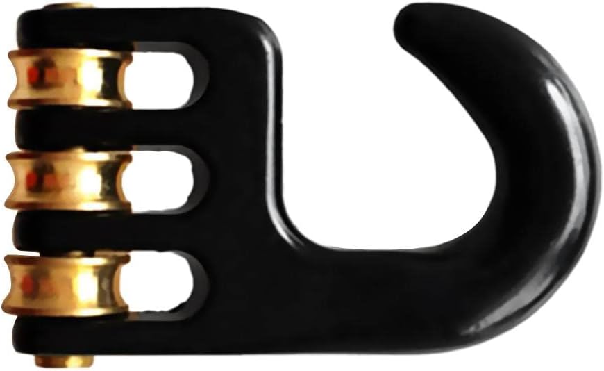 Aluminum Alloy Windsurf Hook Pulleys with 3 Rollers | Windsurf Rigging Tool for Ease of Trim and Downhaul | Black, Sturdy and Corrosion | for Windsurfers, Surfers, and Sa
