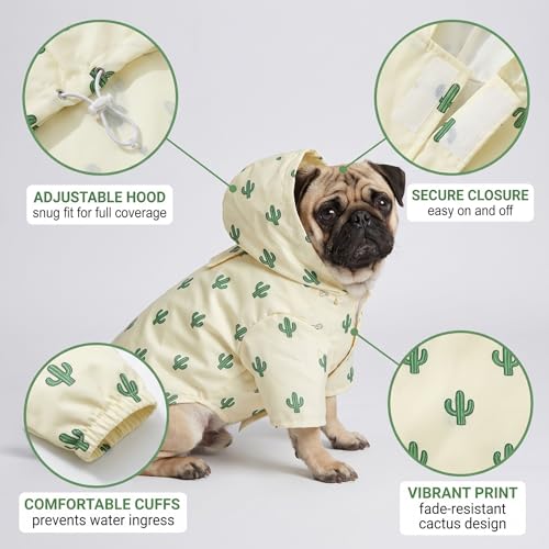 ZUWIJEQ manteaux imperméables pour chiens, manteau pluie chien avec capuche, imperméables pour chiots avec trou pour laisse,veste de pluie pour animaux de compagnie,poncho pour petits chiens 4-7kg, XL – vue 8