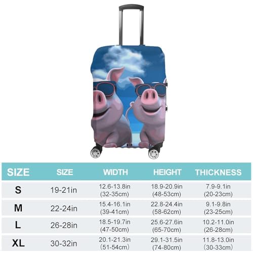 Carry on Luggage Cover Funny 3D Piggies Suitcase Covers for Luggages Tsa Approved Travel Luggage Sleeve Protector Elastic Suitcase Protector Anti-Scratch Washable Fits 19-30 Inch Case -L2