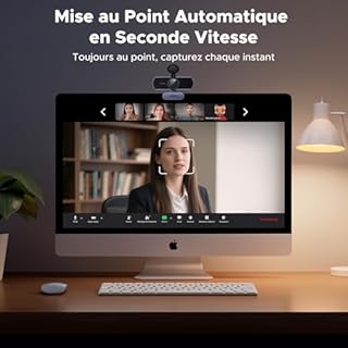 UGREEN Webcam 4K 30FPS Caméra USB A C PC Autofocus Deux Micro Antibruit Correction Lumière 360 Degrés Rotation Plug Play Windows MacOS Linux Streaming Youtube Skype Appel Zoom Vidéoconférence