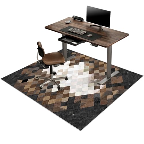 KQIEJUY Tappetino per Sedia da Ufficio Gaming, Tappetino per Sedia a Rotelle, Tappetino Pavimenti, Tappeto Gaming Pavimento, Tappeto Salvapavimento Protezione Parquet e Pavimenti Duri 100 x 120 cm