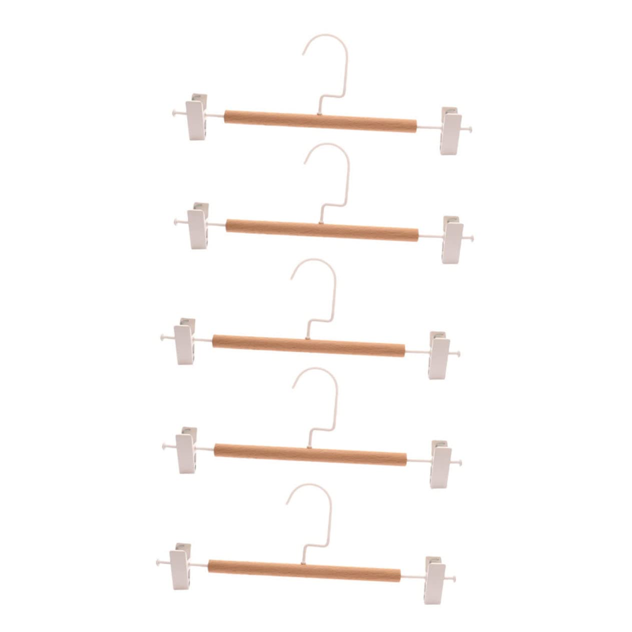 Cintres pour pantalons en bois de hêtre lot de 5 de 33,5 cm