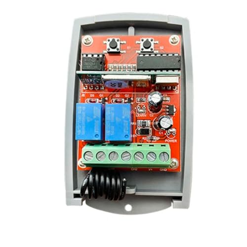 Giyofom Récepteur Universel de Télécommande de Porte de Garage 433 MHz 12 V-24 V, Ouvre-Porte Électrique 433,92 MHz, Code D'Apprentissage Roulant