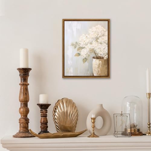 Hortensias blancs KBKBART pour raviver un mur vide de chambre ou salon