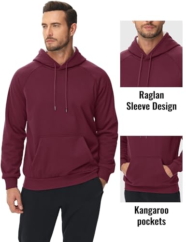 MAGCOMSEN Men's Sherpa Hoodie Heavyweight Fleece Lined Thick Winter Thermal Athletic Sweatshirt with Kangaroo Pocket4
