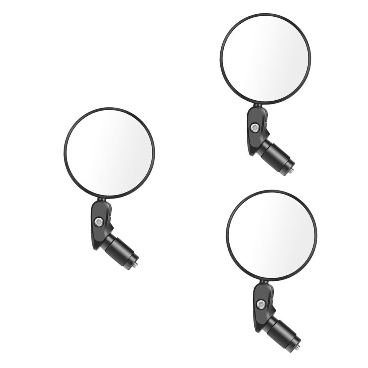 BESTonZON 3 Pièces Rétroviseur de Vélo Noir Arrière pour Guidon de Vélo Installation Rapide Sécurisée Accessoire pour Scooters