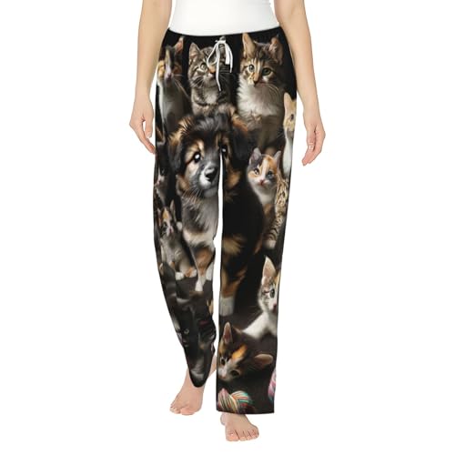 Pantalon de détente en flanelle thermique et polaire douce pour femme