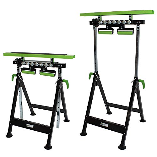 TRUTZHOLM 2x Multifunktions-Arbeitsbock Rollenbock höhenverstellbar Klappbock V-Rollen klappbar 200 kg Werktisch 4in1 platzsparend
