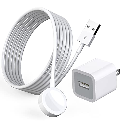 Apple Watch Charger, Extra Long 6.6FT iWatch Charger[Apple MFi Certified]Wireless iPhone Fast Charging Cable with USB Wall Charger Travel Plug Compatible with Apple Watch Series 8/7/6/5/4/3/2/SE/Ultra