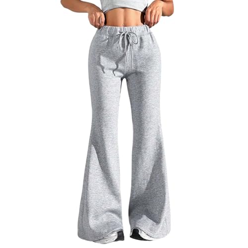 Pantalones largos de yoga para mujer, pantalones de bateo con cordón de tela, pantalones de ocio, pantalones de entrenamiento de cintura alta, pantalones de correr, cómodos, tallas grandes, pantalones