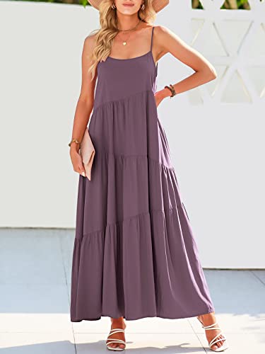 Image of ANRABESS Women Summer Casual Loose Sleeveless Sundress Spaghetti Strap Flowy Boho Linen Beach Vacation Maxi Long Dress