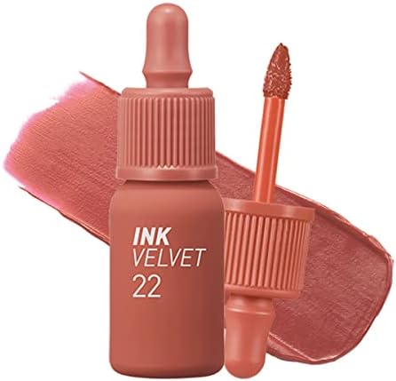 Peripera Ink the Velvet Lip Tint | High Pigment Color, Longwear, Weightless, Not Animal Tested, Gluten-Free, Paraben-Free | #022 BOUQUET NUDE, 0.14 fl oz