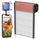 Automatic Chicken Coop Door, Solar Powered Aluminum Chick Coops Doors Opener with Timer & Light Sensor，Remote Control 4 Modes Auto Coop Doors for Chicken