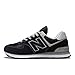 New Balance Men's 574 Core Sneaker, Black/White, 11