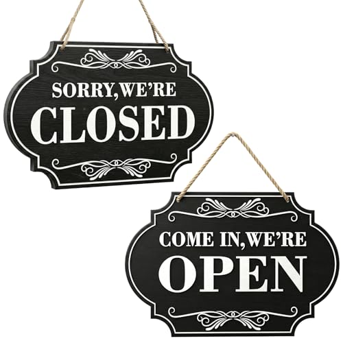Open Closed Sign Open Sign Double Sided Business Hours Display Sign for Shops Open and Closed Signs for Shops Durable 30cm x 20cm Open Closed Sign for Shop
