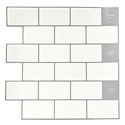 Rikopin 3D タイルシール 立体 30.5×30.5cm 洗面所 キッチン 模様替え 防水 防油 防汚 剥がせる 壁紙 レンガ 壁紙 シール 洗面所 トイレ 北欧 DIY