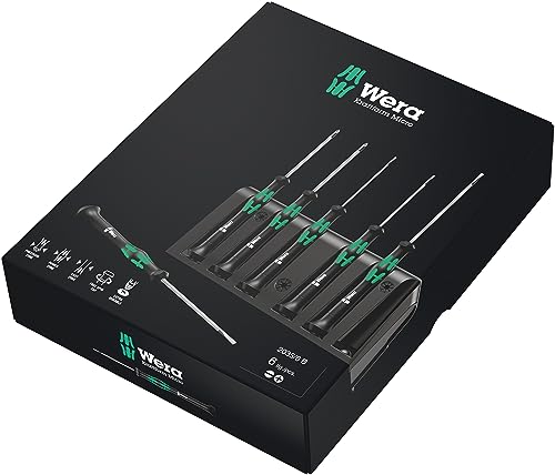Wera 2035/6 B Kraftform Micro Screwdriver Set, 6 Piece, Silver - Image 2