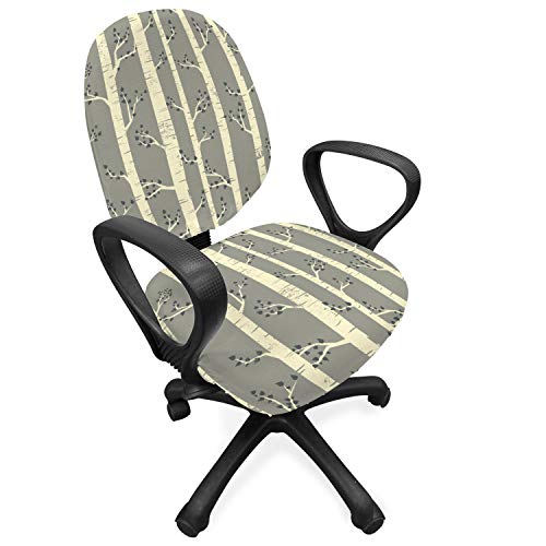 Ambesonne OFIS_13563 Birch Office Chair Slipcover cover