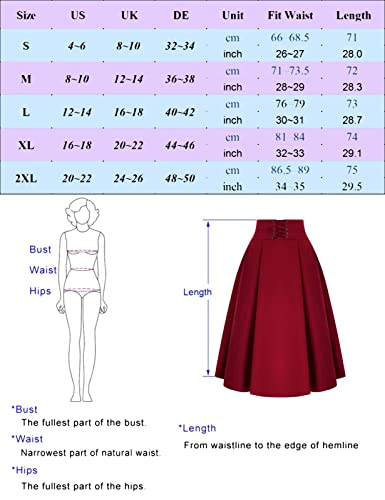 Jupe large évasée marron XX-Large solution silhouette trapèze anti-compression taille