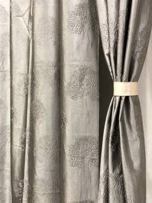 vihs Tree Polyester Window Curtains For Home, Living Room And Bedroom-4X5 Feet-Grey-Pack of 1, Lightweight
