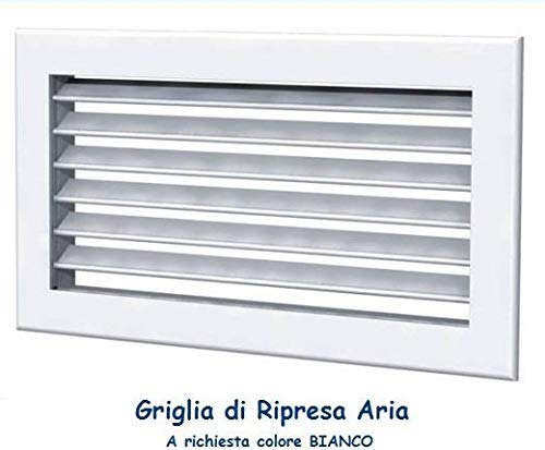 Griglie Altezza 100mm di Ripresa Aria BIANCA con Alette Oblique fisse