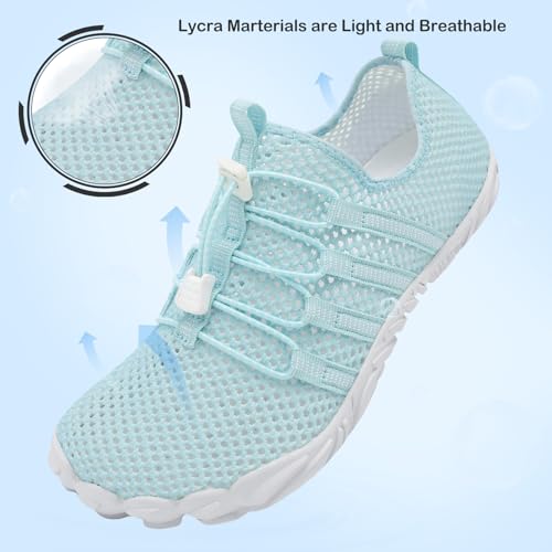 Image of L-RUN Barefoot Water Shoes Women Mens Aqua Sock Athletic Hiking Water Sports Shoes for Swim Beach Pool Sand Diving Walking