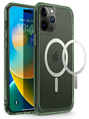 SUPCASE Unicorn Beetle Mag Case for iPhone 14 Pro Max 6.7", Compatible with MagSafe Shockproof Protective Slim Clear Case (FrostGreen)