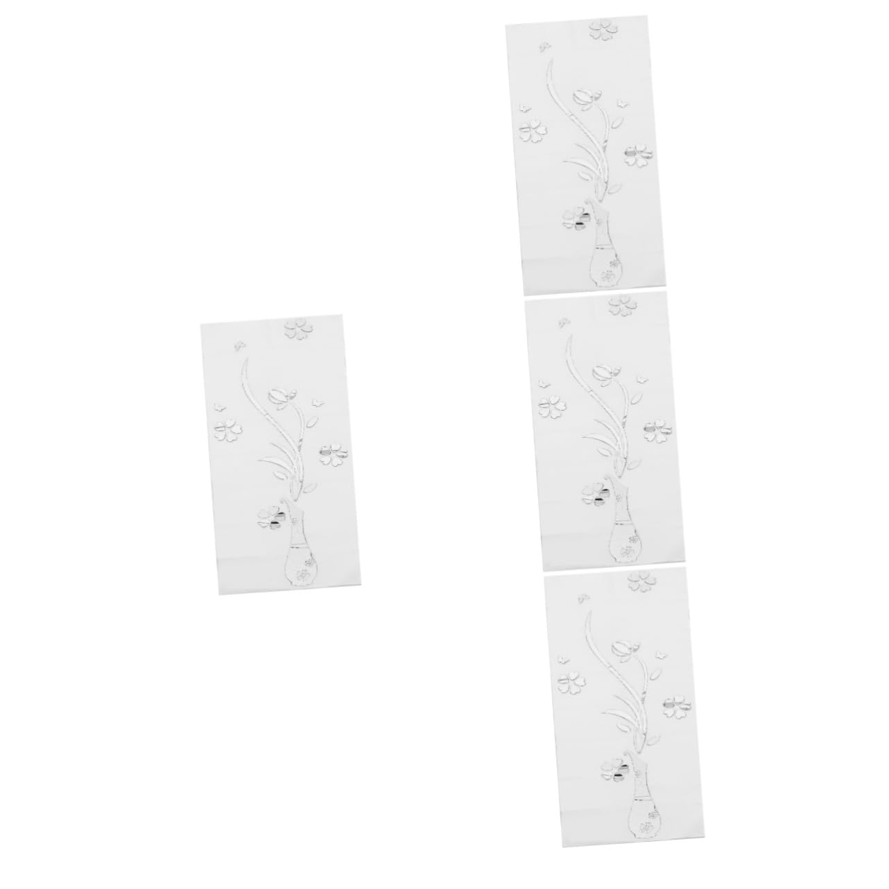 Motif vase autocollant mural Mipcase : pack de 4 décors élégants pour salon et chambre
