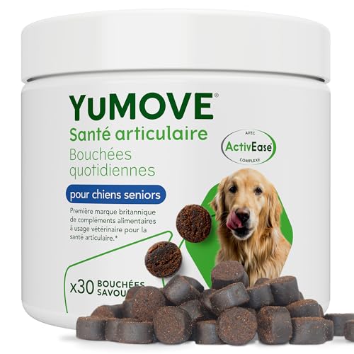 YuMOVE Arthrose Chien pour Chiens Seniors 8+ Ans 30 Bouchées - Formule Avancée avec 150mg de Complexe ActivEase par Bouchée + Huile de Poisson - Moule Verte &...