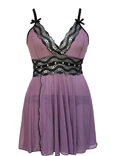Women Lingerie Erotic Nightgowns Various Styles, Colors and Sizes for Brides/Anniversary/Valentine or Any Special Ocassion (XL, Purple/Lavender)
