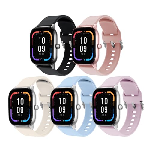 YHC Paquete de Correas de Reloj para Amazfit GTS/GTS 2/GTS 2e/GTS 2 mini/GTS 3/GTS 4, Correas de Repuesto Compatibles con Amazfit Bip/Bip Lite/Bip U
