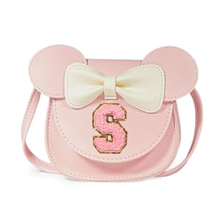Bliceon Girls Handbag, Personalized Kids Purse, Little Mouse Ears Pink Wallet – Toddler Gift, Birthday Gift for Girls Ages 3-8 Years Old（S）