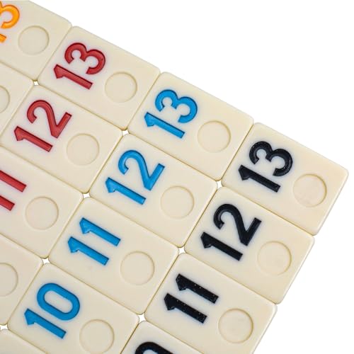 Juego de Rummy Cube con 106 fichas y 4 racks miniatura 2
