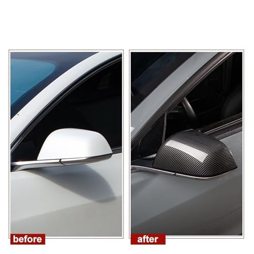 Coque de rétroviseur pour Tesla Model 3 2017-2021 | Couverture noire de protection - 6