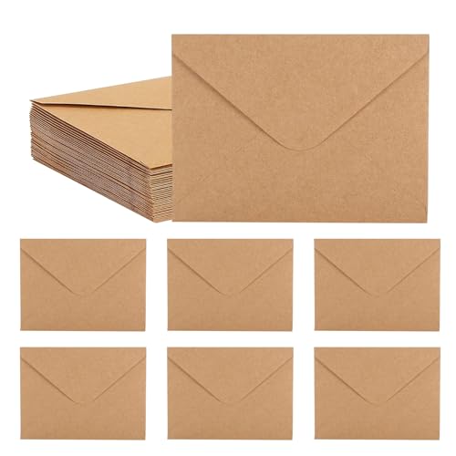 Yudobliss Vintage Kraft-Umschläge, 50 Stück, Nassklebung,...