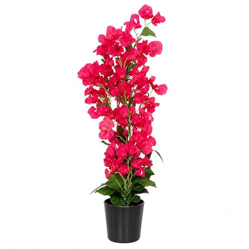 Indoor vs Outdoor Artificial Plants: Which Is Better? 12 Artificial Deep Pink Bougainvillea Plant with Black Pot โ 30 Inch...