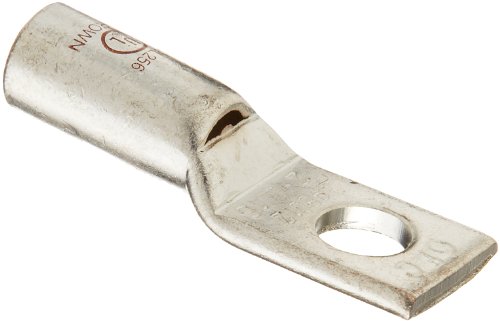 Copper Compression Connector, Peep Hole Copper Lug, GL Series, One Hole Nema, 5/16" Stud, 1" Strip Length, 0.42" OD, 0.60" Width, 1.80" Length, 0.10" Thick, Brown