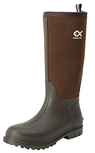 Duck And Fish Men 16 Inches Fishing Hunting Neoprene Rubber Molded Outsole Knee Boot (Us 9, Brown) #TOP2