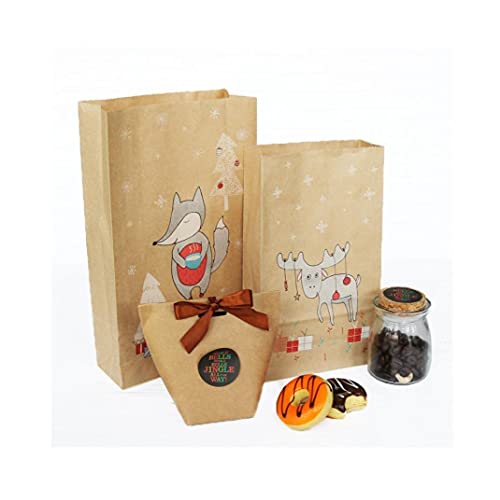 Kraftpapier Candy Tas Gift Verpakking Tassen Behandeling Snoepzak Carrierwith Sticker Party Gunst Snoephouder Voor… - Image 6