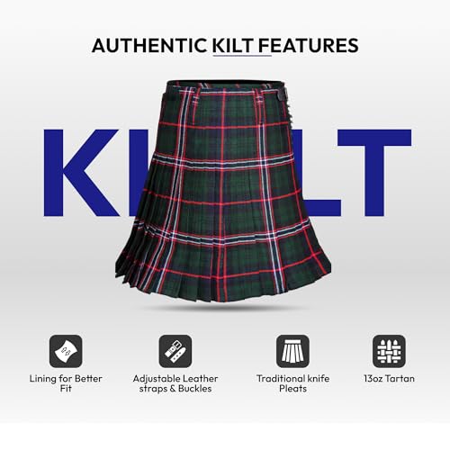 Image of Authentic Scottish Men's Tartan Kilts - Highland Light Weight Value Kilt | Embrace Your Heritage with Comfort