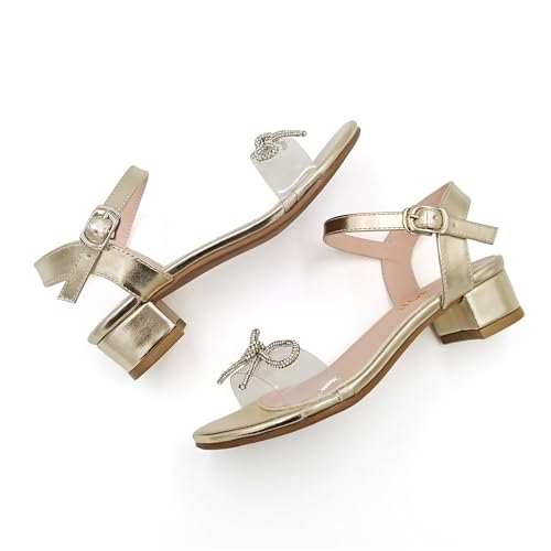 Image of Amoji Girls High Heels Kid Ankle Strap Dress Shoes Wedding Party for Little Kid Big Kid 412