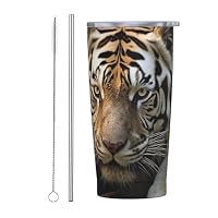 IEOVIEE Bicchieri da 590 ml con coperchio e cannuccia, in acciaio inox