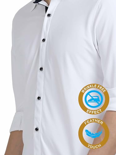 Image of STELLERS Men's Premium Full Sleeve Shirt | Feather Touch Feel| Regular Fit| Odour Resistant| Anti-Static| Wrinkle Free| Quick Dry | Stretchable| Lightweight| Sweat-Proof