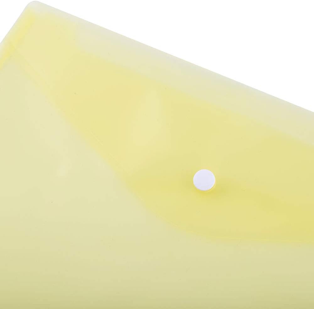 D.RECT 5530 Polypropylene Document Folder A4 with Snap Closure/Popper Closure Yellow