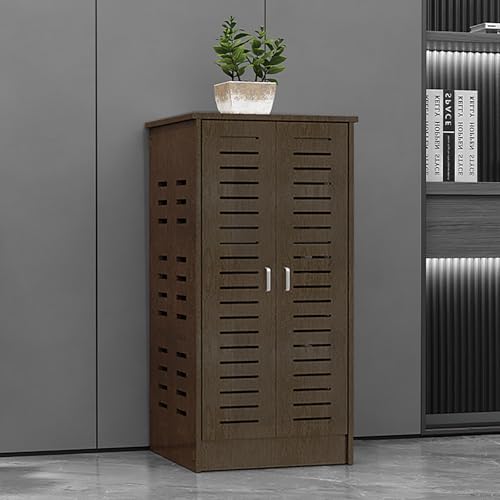 中空デザインのWiFiルーターキャビネット、床置き型ネットワーク機器オーガナイザー、WiFiボックスハイダー収納ラック、換気機能付き、ホームオフィスの装飾(Brown,100cm/39.4in)