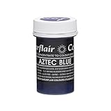Sugarflair AZTEC BLUE Pastel Paste Gel Edible Concentrated Food Icing Colouring