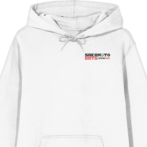 Bioworld Sakamoto Days Sakamoto Days Characters, Logo text, Splatter effects on White Adult Hoodie2