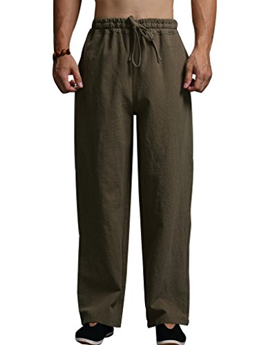 Pantalon en coton lin hommes Youlee idéal pour les vacances et les journées chaudes